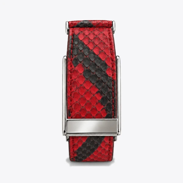 Python leather — Red / Charcoal
